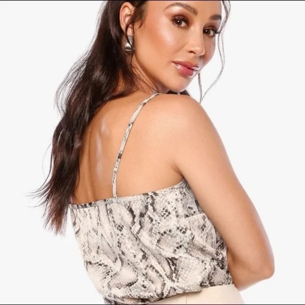 Cara Santana  “Keep It Classy” Python V-Neck Cami